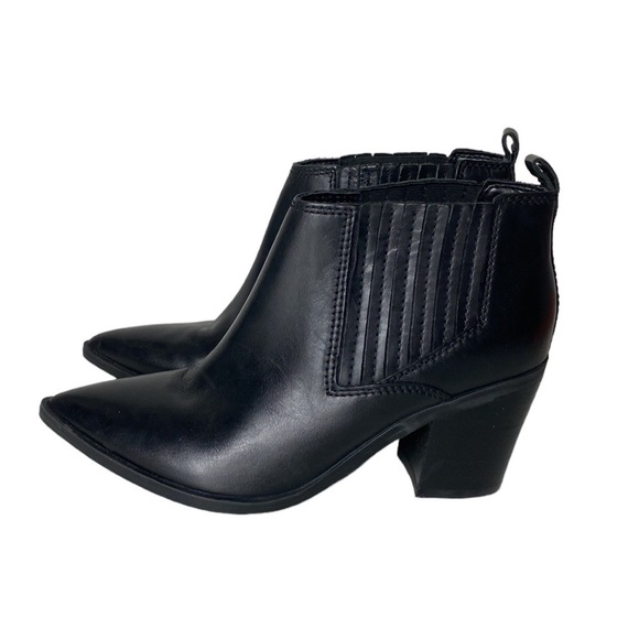 Marc Fisher black ankle heeled boot